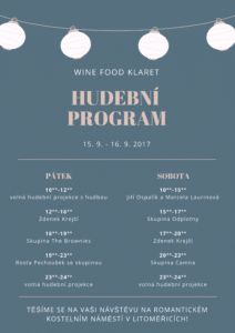 Wine Food Klaret - hudební program