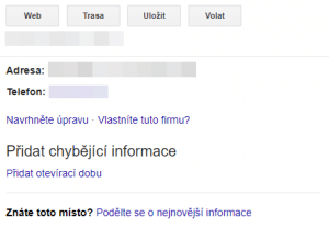 Nárokování vlastnictví Google Moje Firma