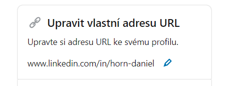 LinkedIn profil a změna URL adresy